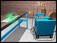 MIG welder- wide shot