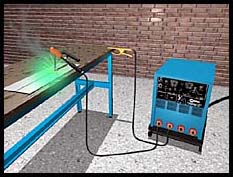 STICK welder- wide shot